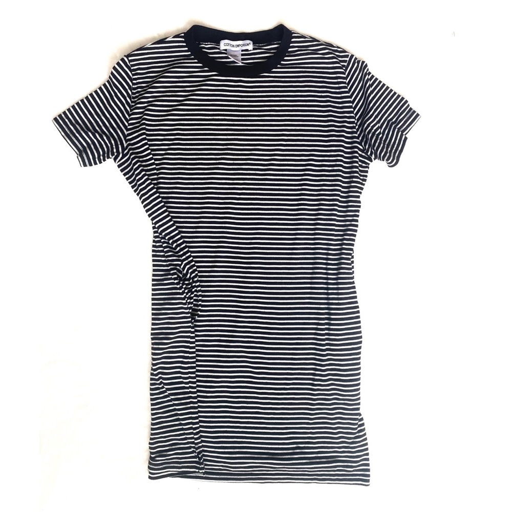 Cotton Emporium striped T shirt dress w/ pockets!
